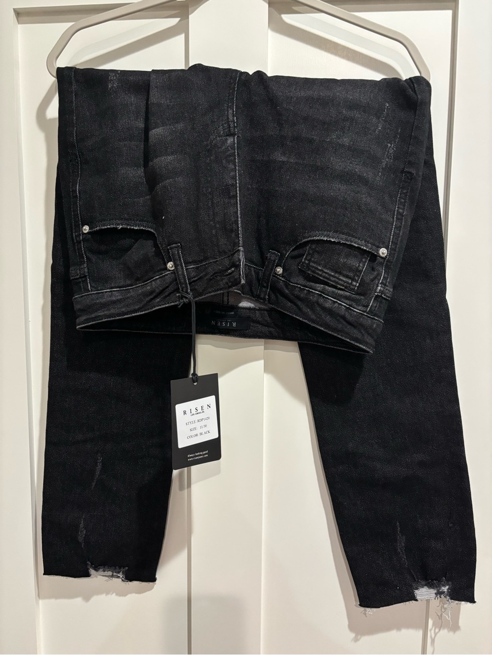 Risen Women’s Black Distressed Slim Jeans